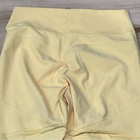 Gymshark Whitney Simmons Scrunch Butt Mesh Leggings Yellow Women’s Small - Picture 6 of 7
